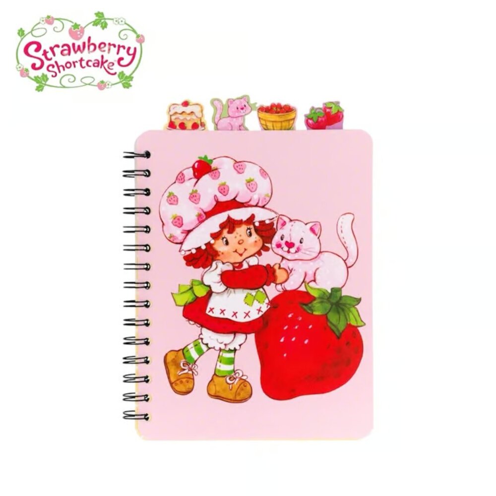 Strawberry Shortcake Spiral Notebook with Bookmarks NEW
